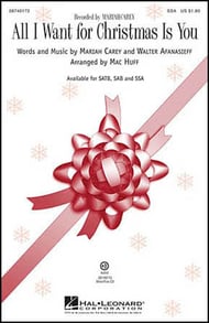 cover All I Want for Christmas Is You SSA choral sheet music cover